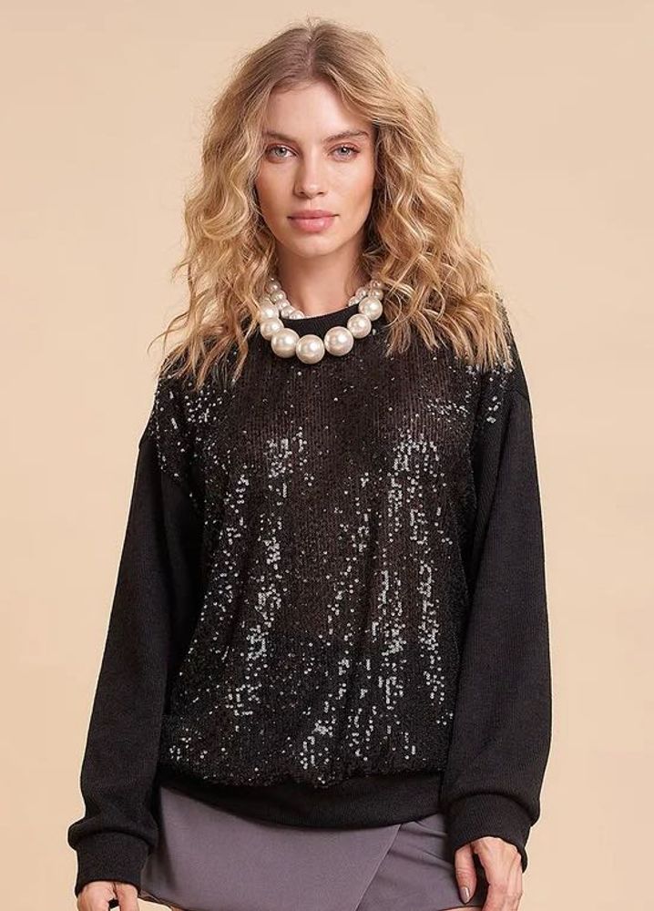 Sequin Embellished pullover Sweater