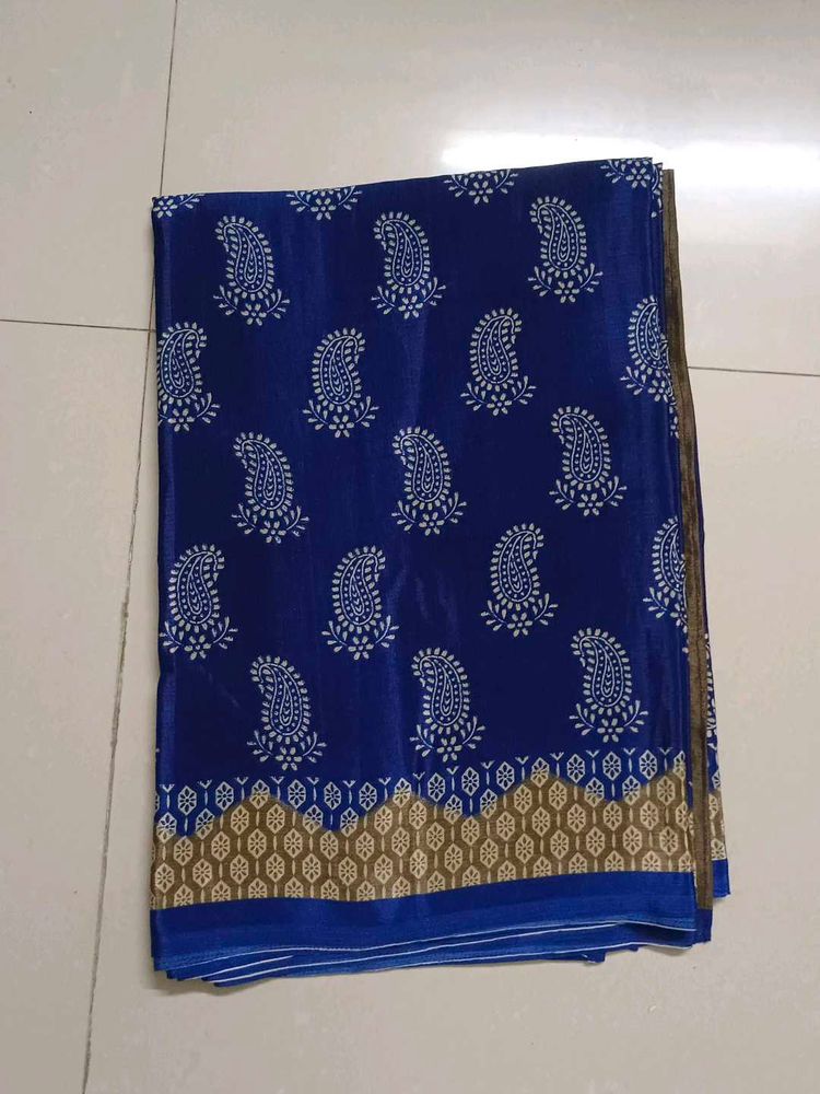 Silk Paisley Print Saree