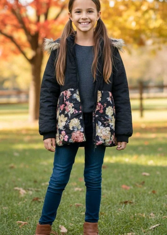 Floral Detail Kids' Jacket
