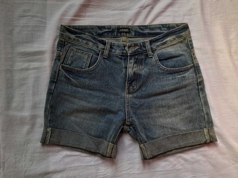 Denim Shorts - Rolled Cuff