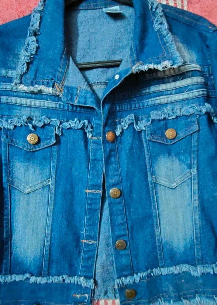 Blue Denim Jacket For Girls