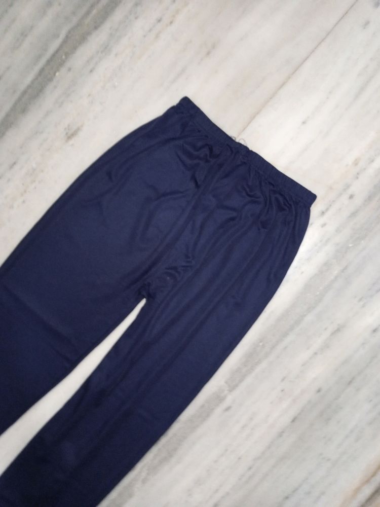 Blue Colour Satin Ankel Length Legging