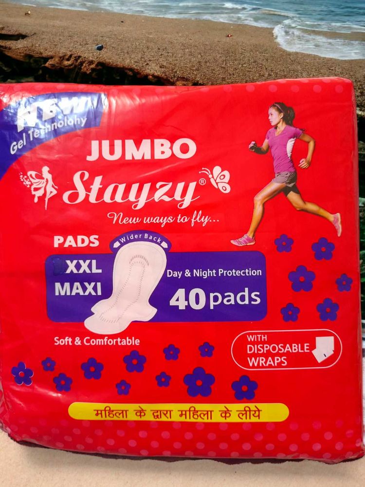 Stayzy Jumbo XXL Maxi Pads - 40 Count