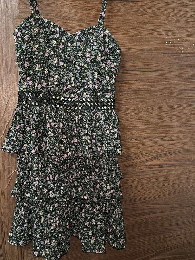 Floral Ruffle Mini Dress