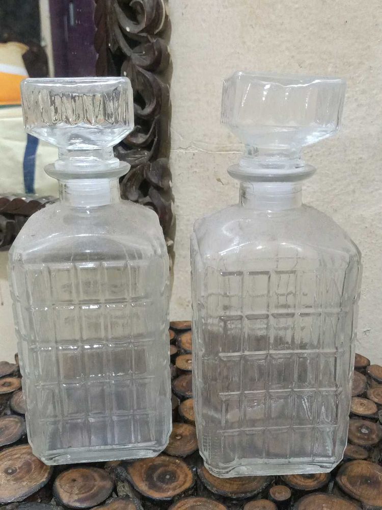 Vintage Glass Decanter Set