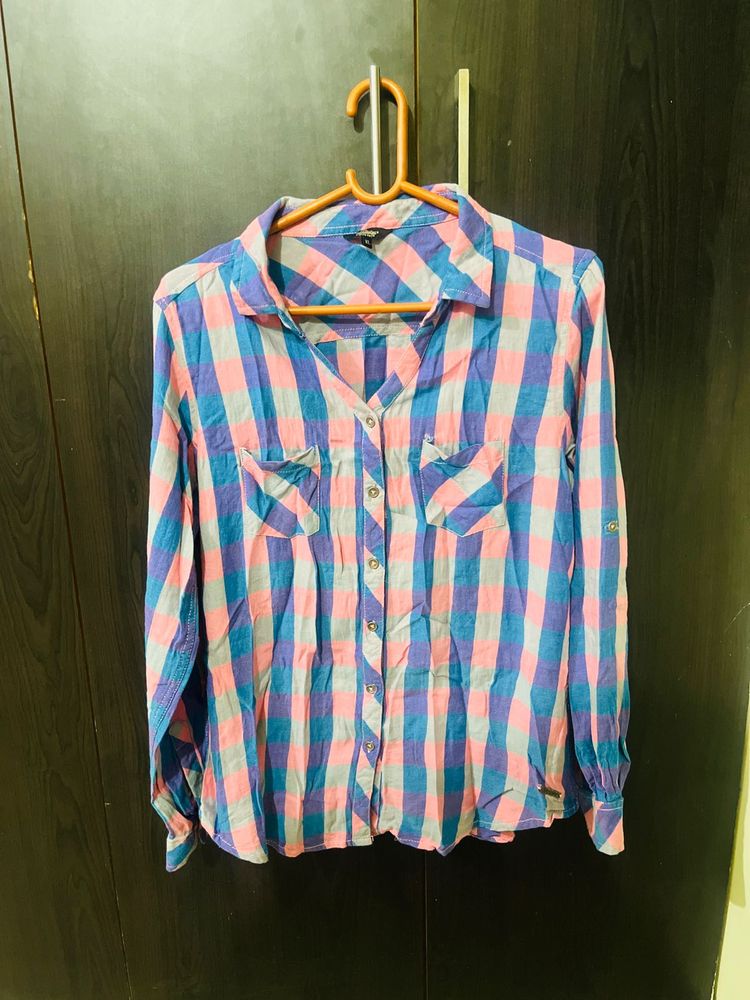 Plaid Button-Down Shirt