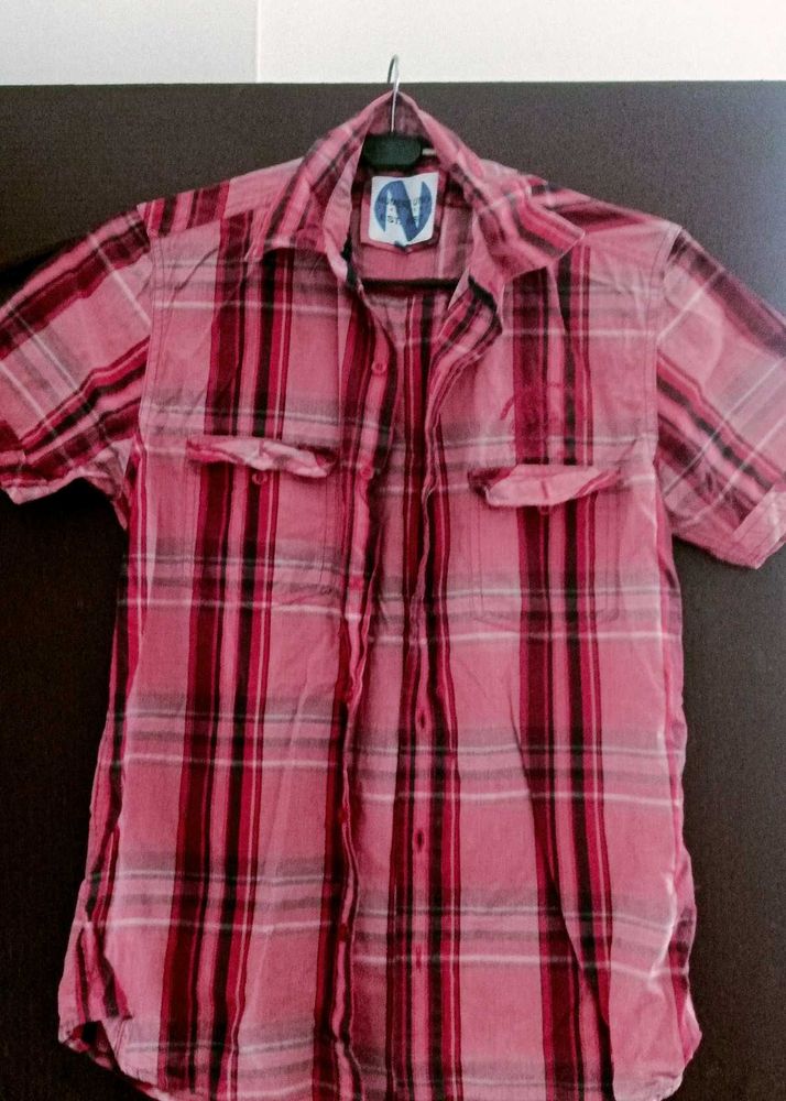 Checked Short Sleeve Shirt