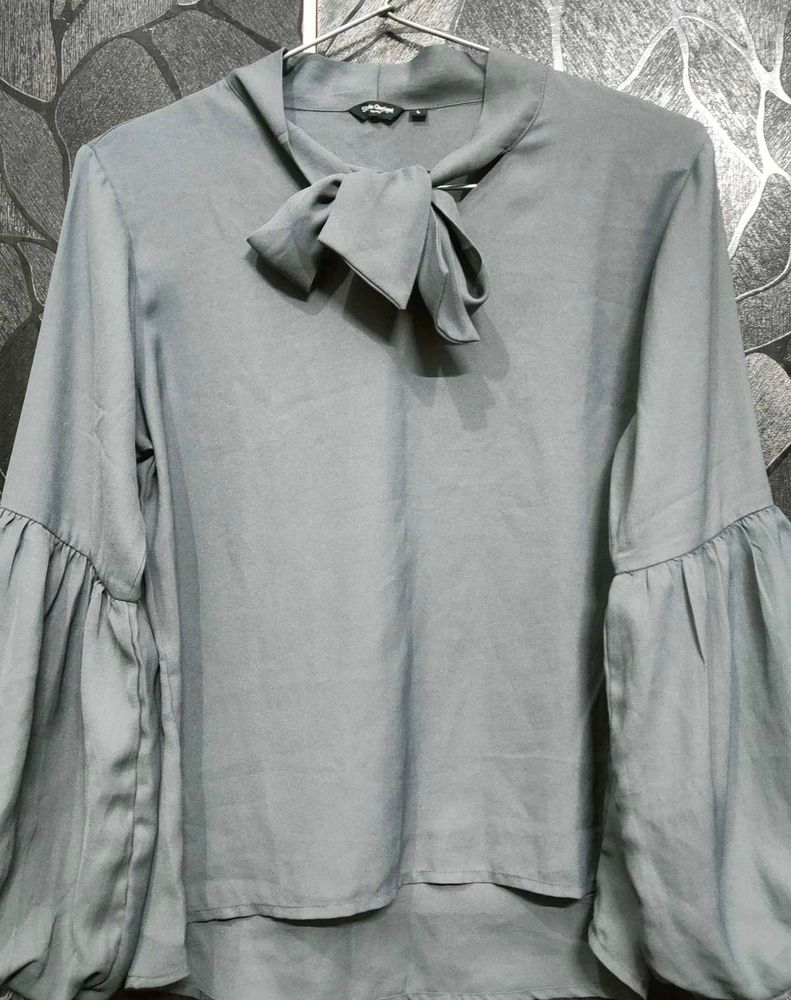 NOI Grey Top for Casual And Office Wear