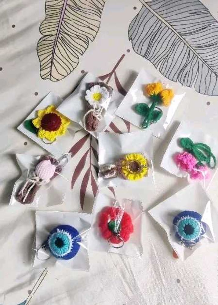 Cute Flower Keychains