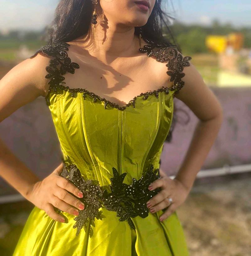 Printerest Corset Midi Dress