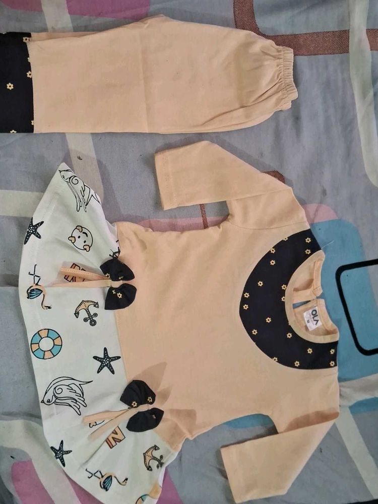 2 PC Frock Pant Set For Baby