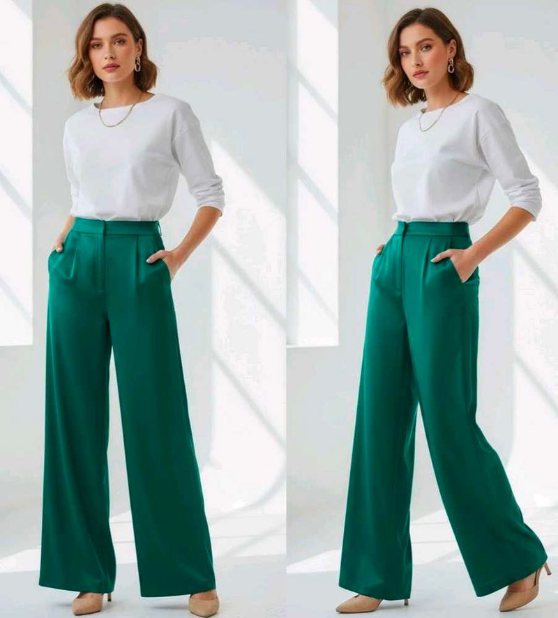 Emerald Green Wide Leg Pants✨💚