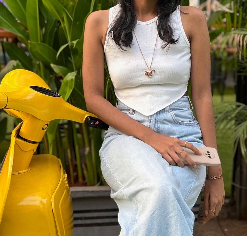 White bodycon CropTop