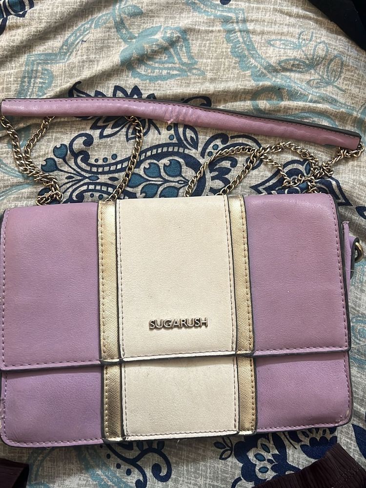 Lavender Chain Clutch