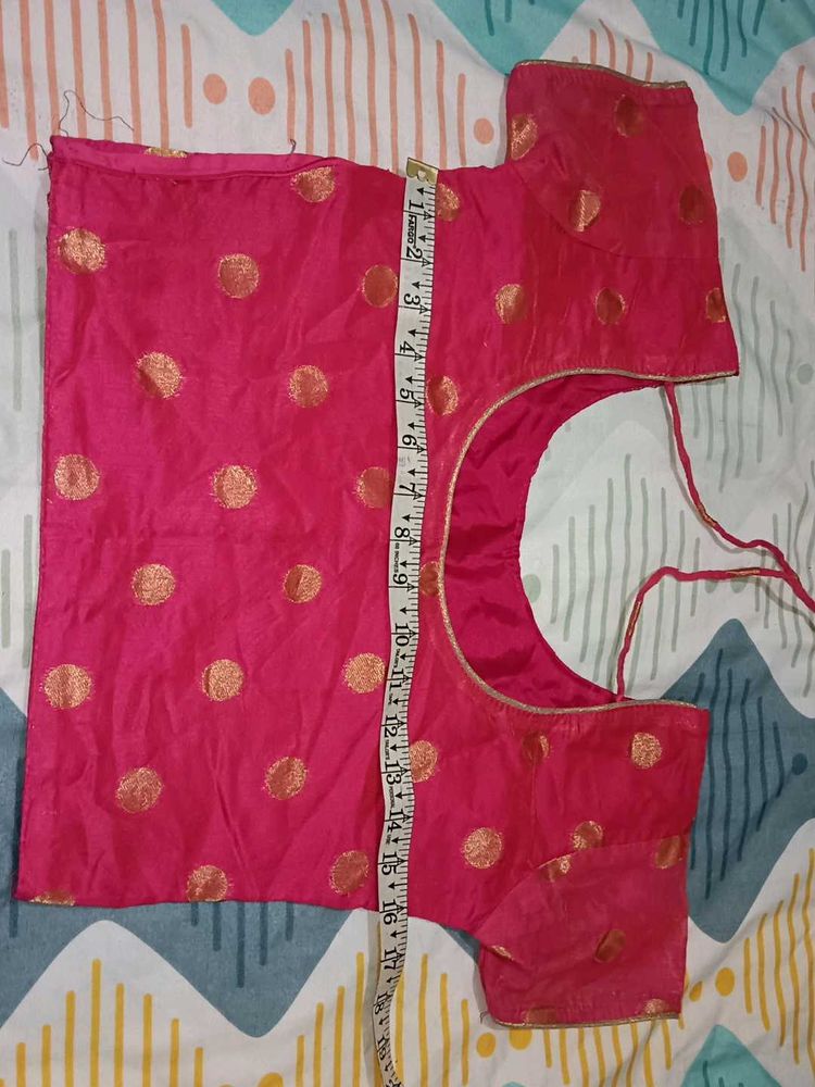 Pink &amp; Gold Polka Dot Blouse