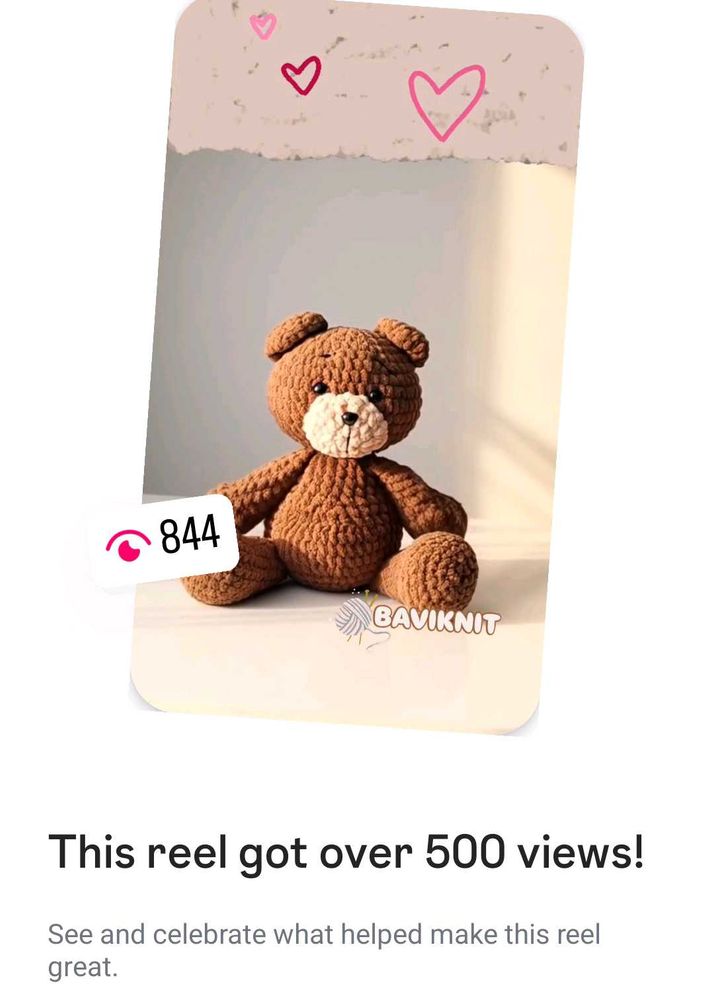 Crochet Teddy Bear - Adorable!