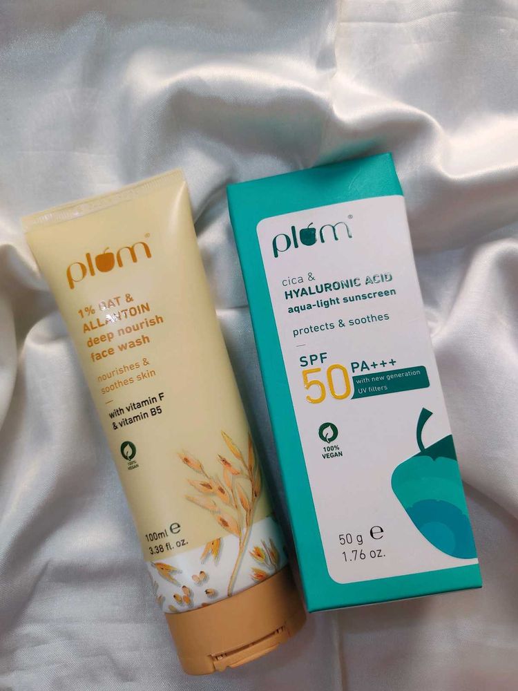 Plum Face Wash &amp; Sunscreen Combo