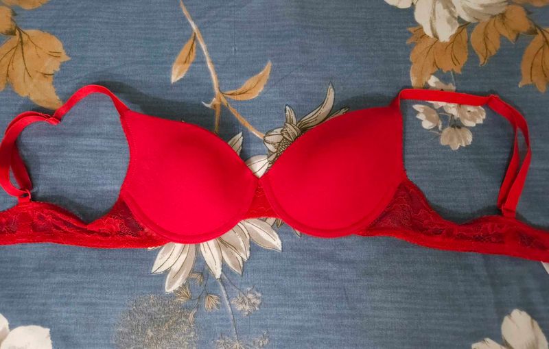 Zivame Red Solid Underwired T-shirt Bra 🍅
