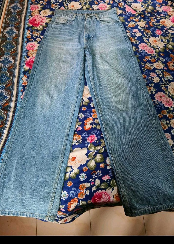 Light Blue Straight Fit Jeans