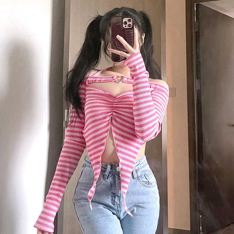 Urbanic Cute Y2K Pink Top