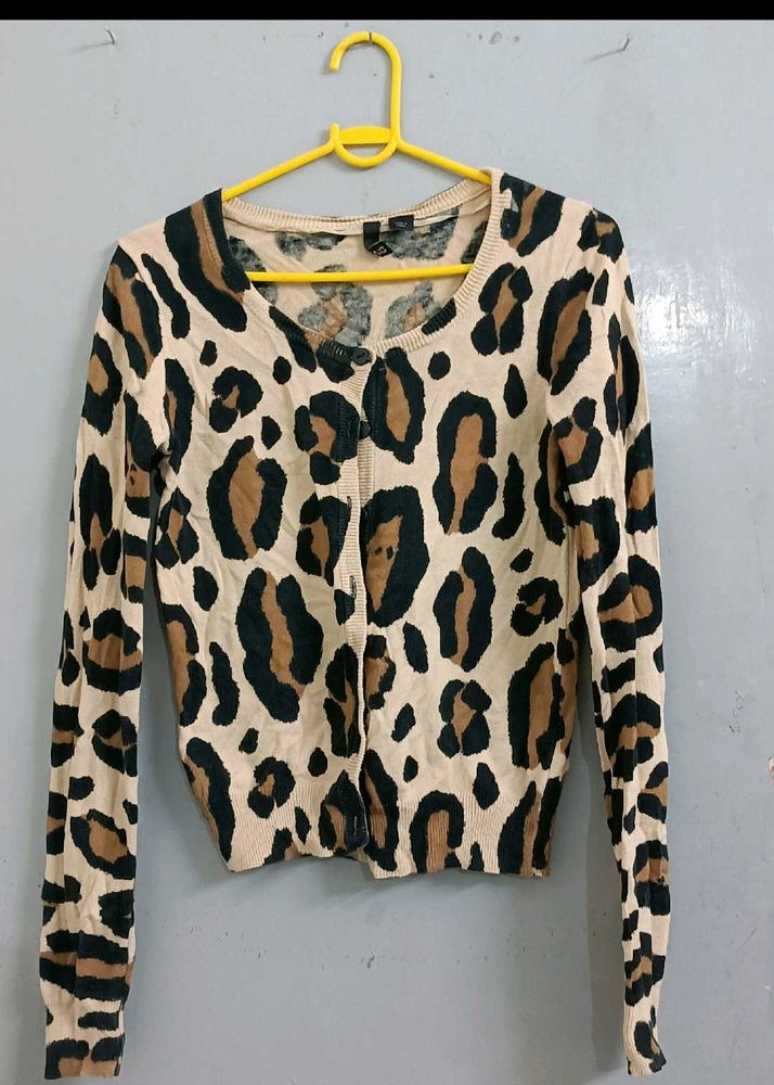 Chetah Print Cardigan