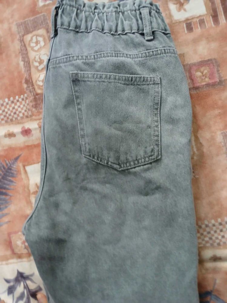 Gray Denim Pants