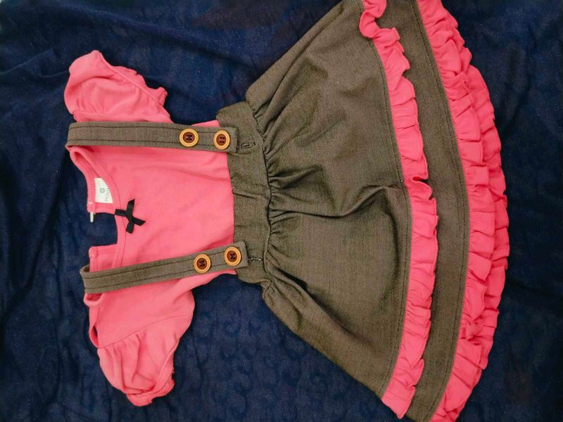 Baby Girl Skirt Dungaree With Top