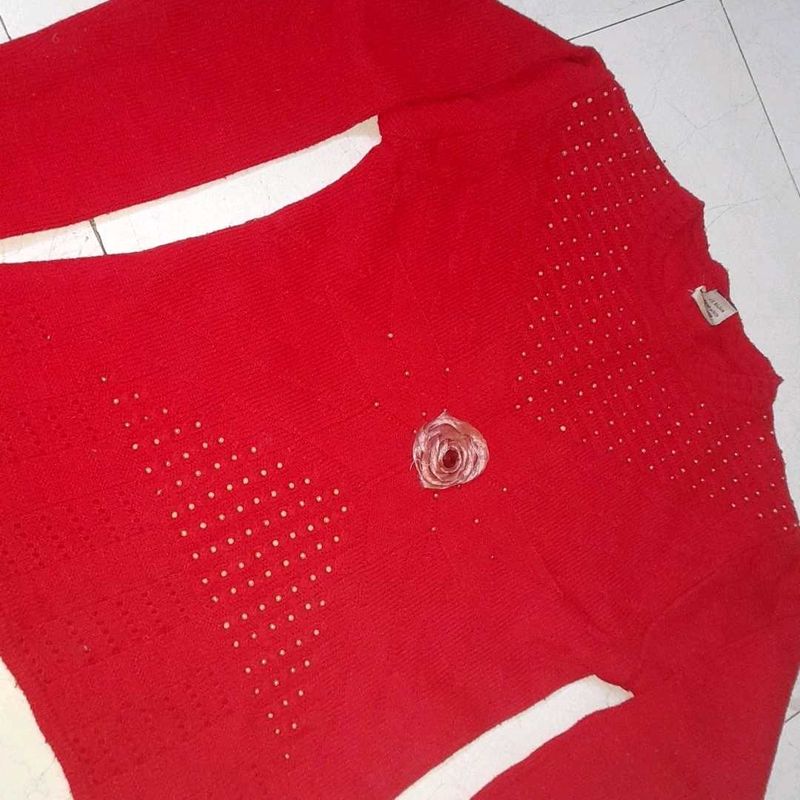 Red Knit Sweater