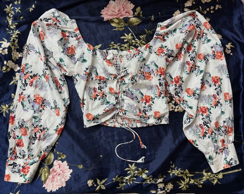 Floral Print Crop Top