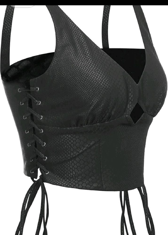 Y2k Black Corset Top XS