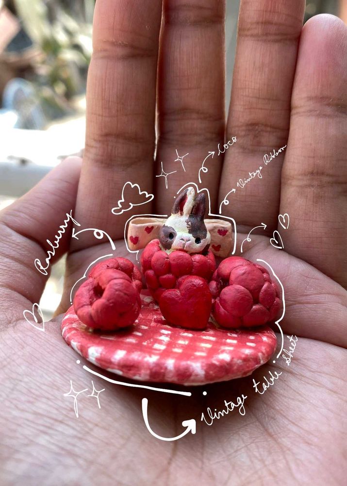 Handmade Clay Bunny Calender