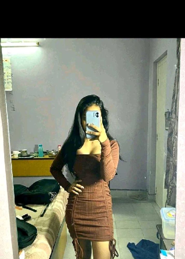 Brown Bodycon Mini Dress