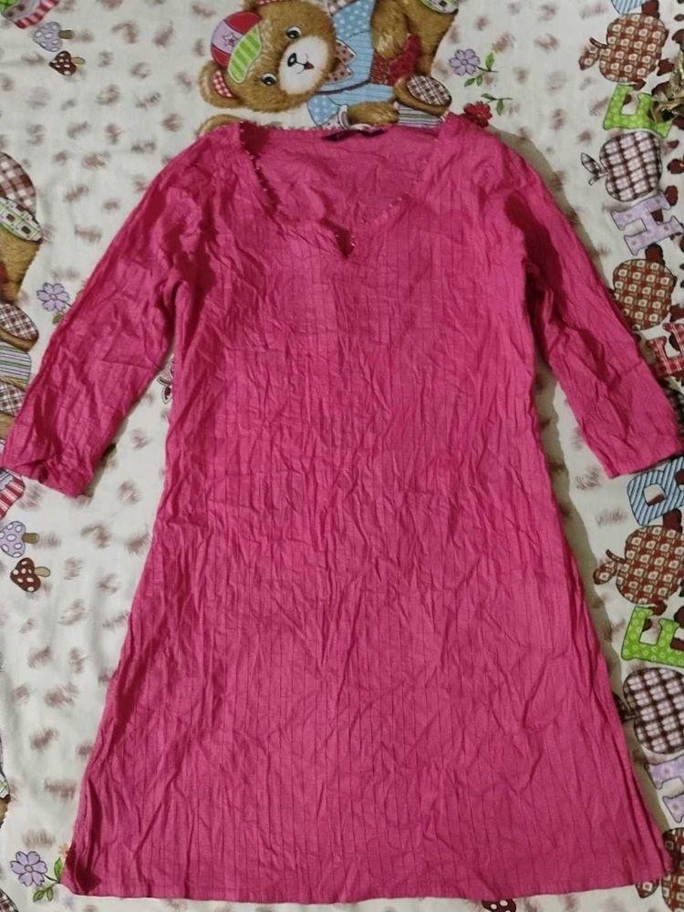Pink Casual Dress kurti for women 🩷
