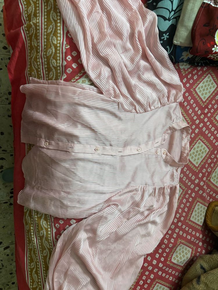 Pink Striped Blouse