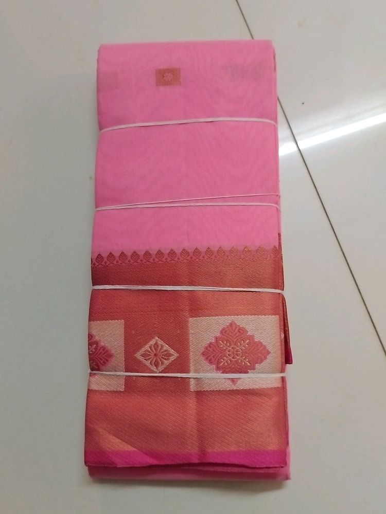 Pink Silk Cotton Saree....