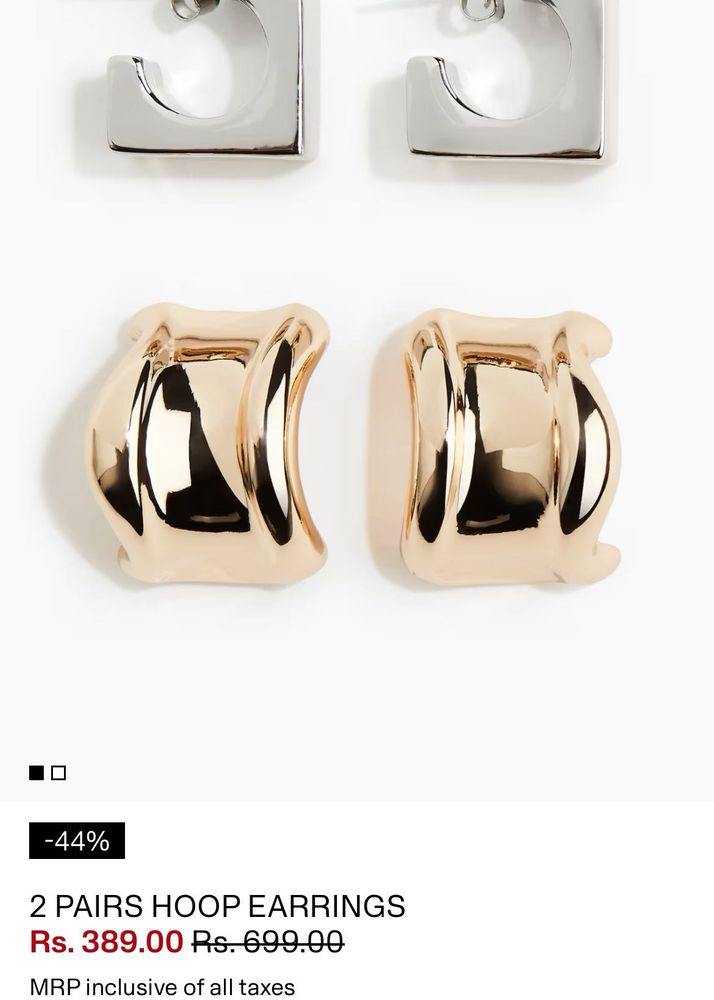 H And M Set Of Two Vibrant Earring