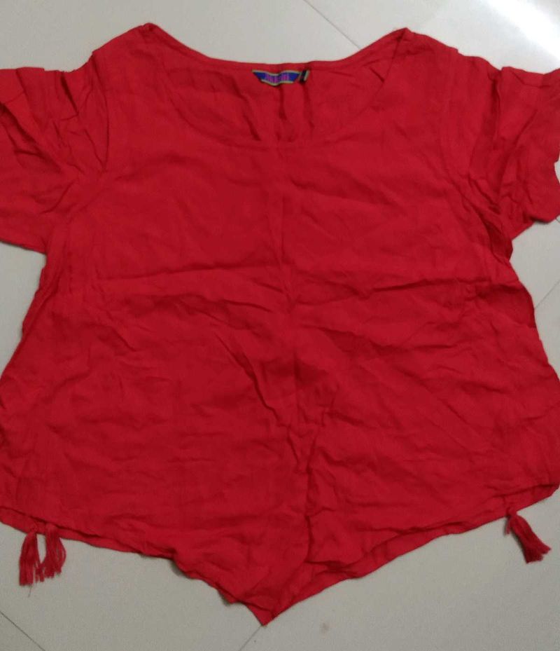 Red Kaftan Style Top
