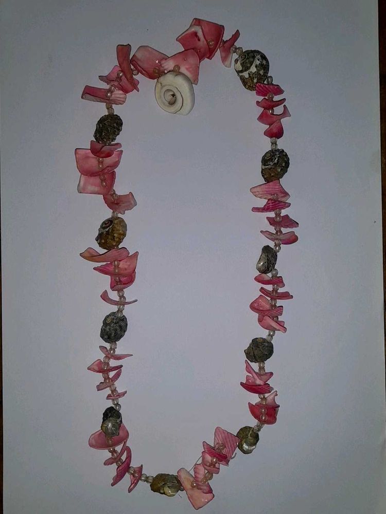 Trendy Beachy Pink Shell Necklace🐚✨️