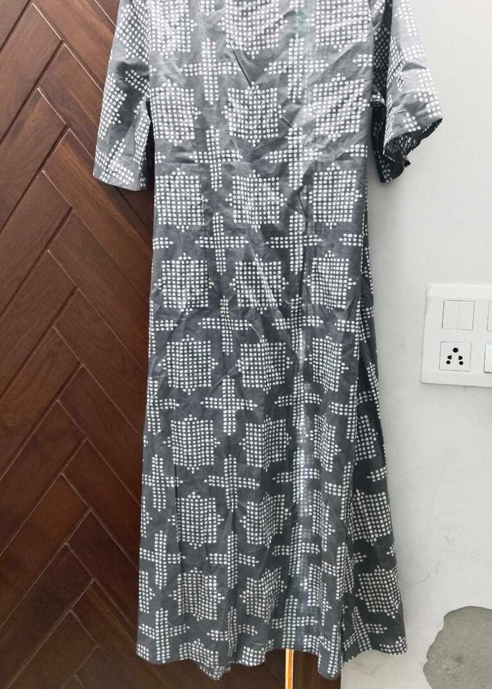 Patterned Grey Dress