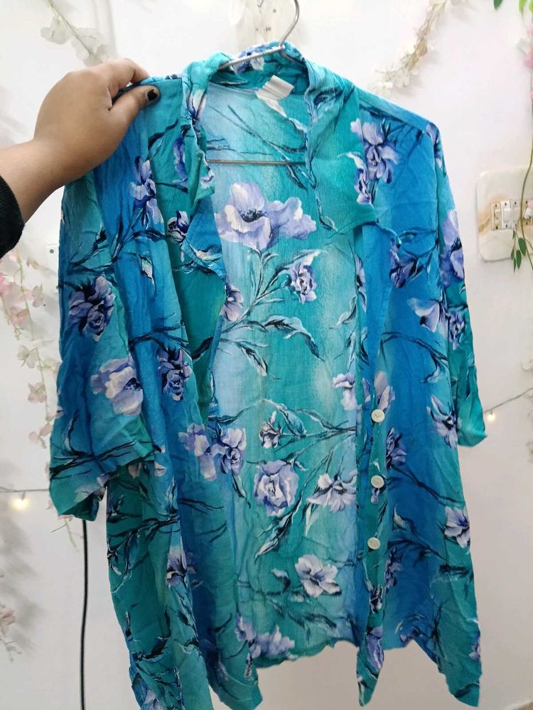 Floral Button-Down Top