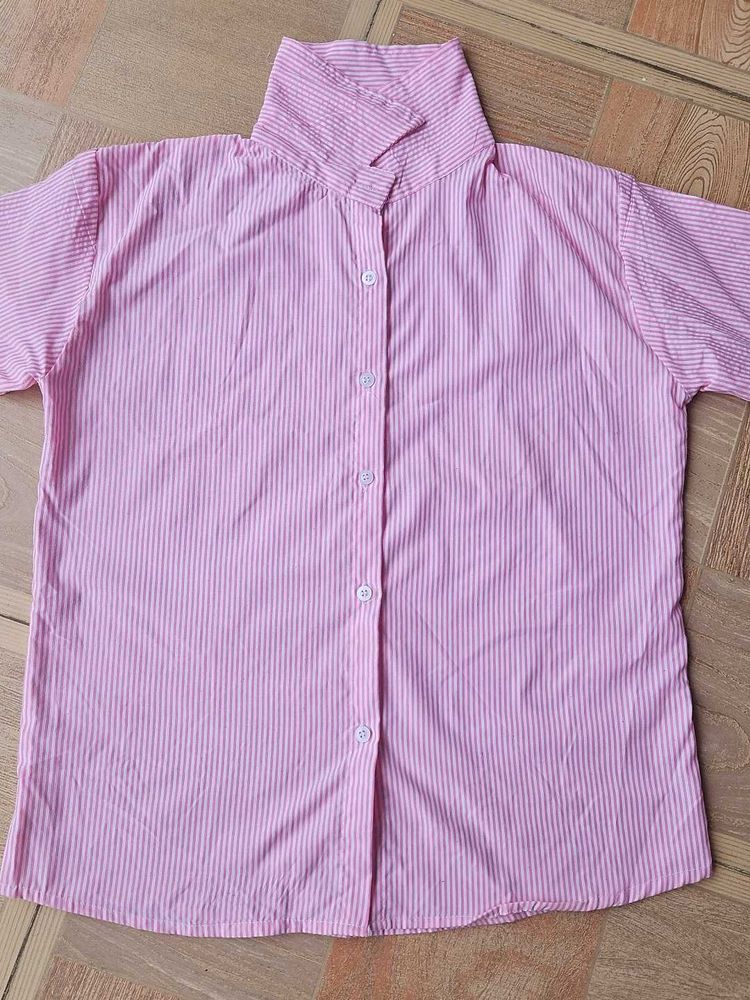 Pink Striped Shirt