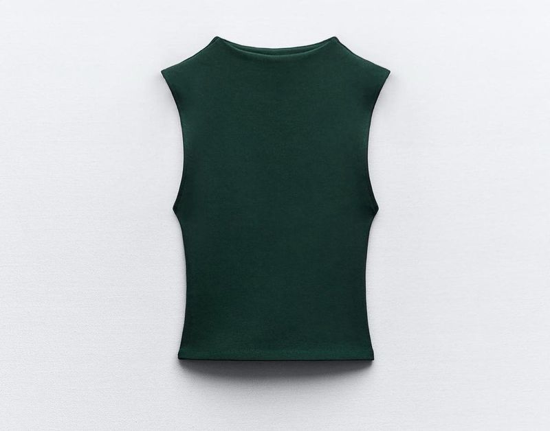 Green Sleeveless Top