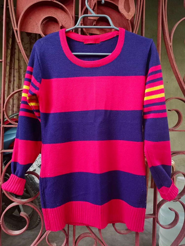 Red And Blue Checked Sweater