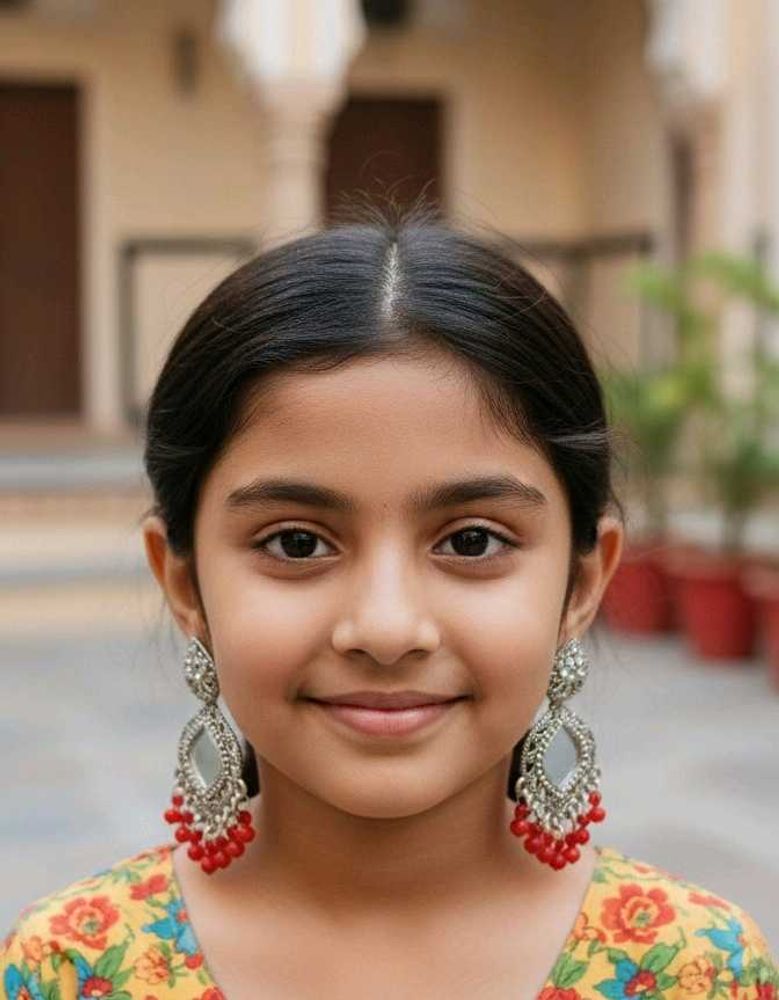 Red Beaded Drop Earrings