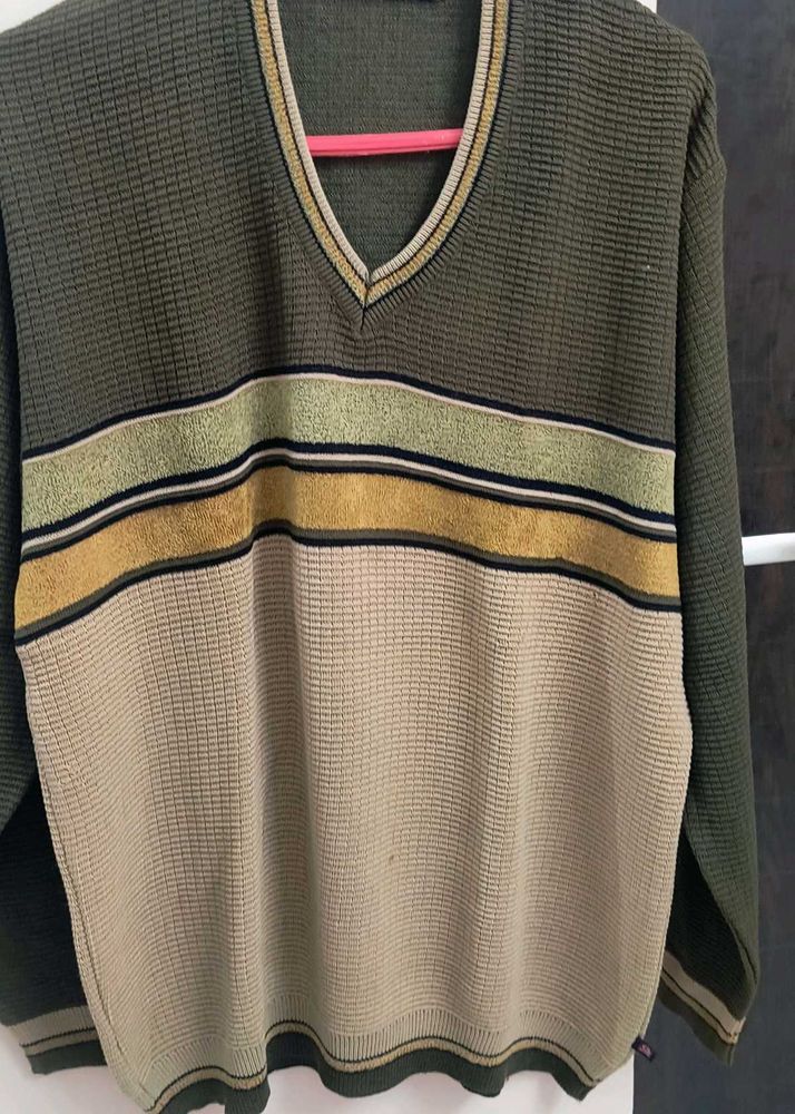 Striped V-Neck Sweater