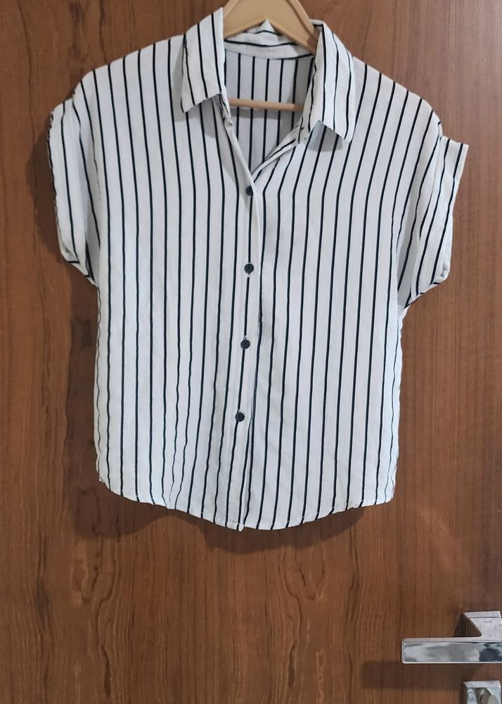 Black And White Stripes Top