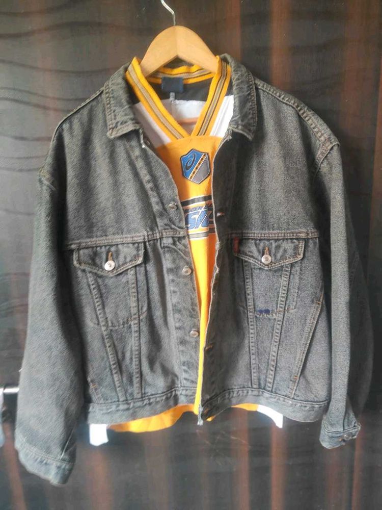 Vintage Denim Jacket Korean Japanese Fashion Desig