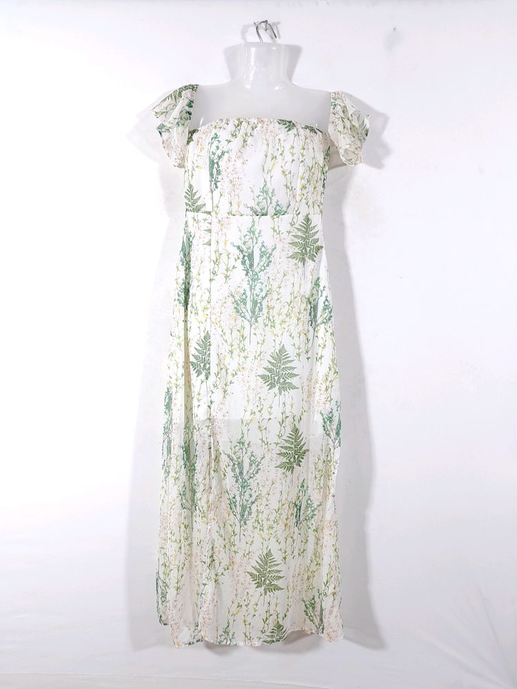 Off Shoulder Tropical Printed dress(Women&#39;s)