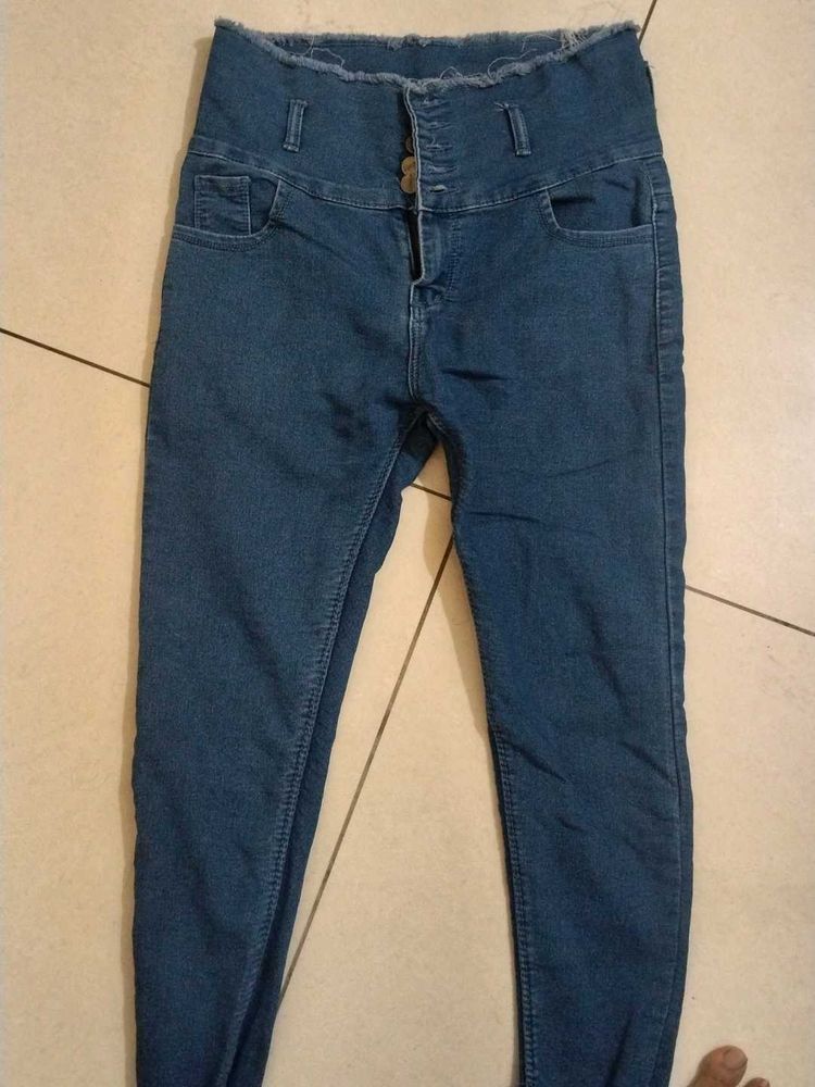 High Waisted Denim Jeans