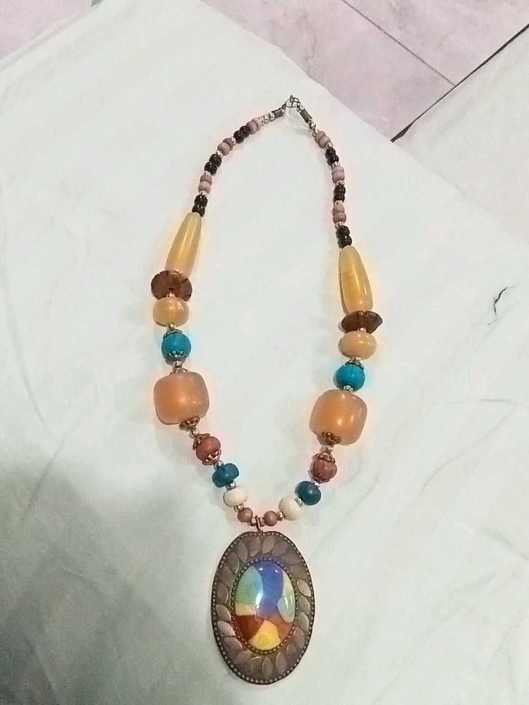 Beaded Pendant Necklace